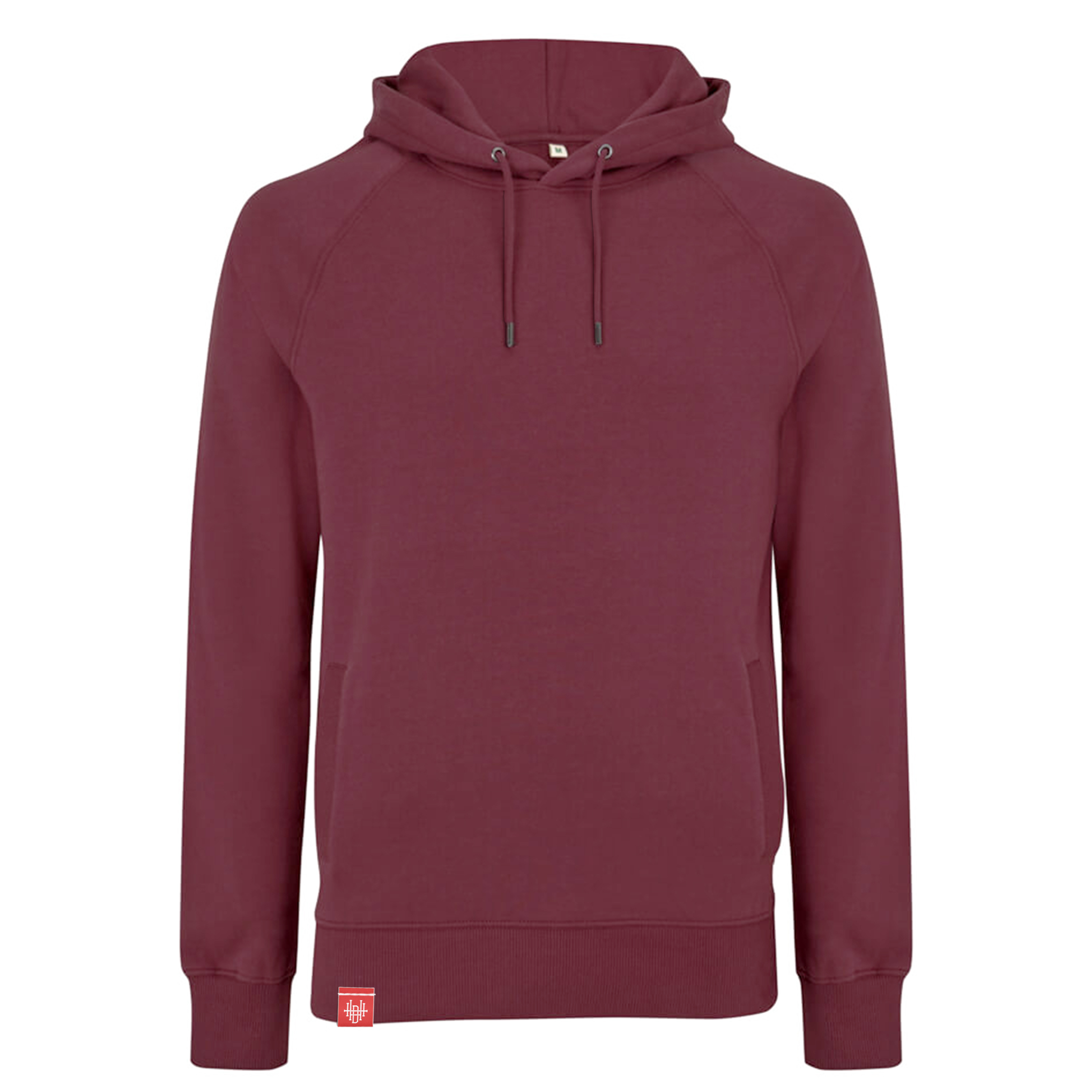 Hoodie 1. Korinther 13 – Front – burgundy