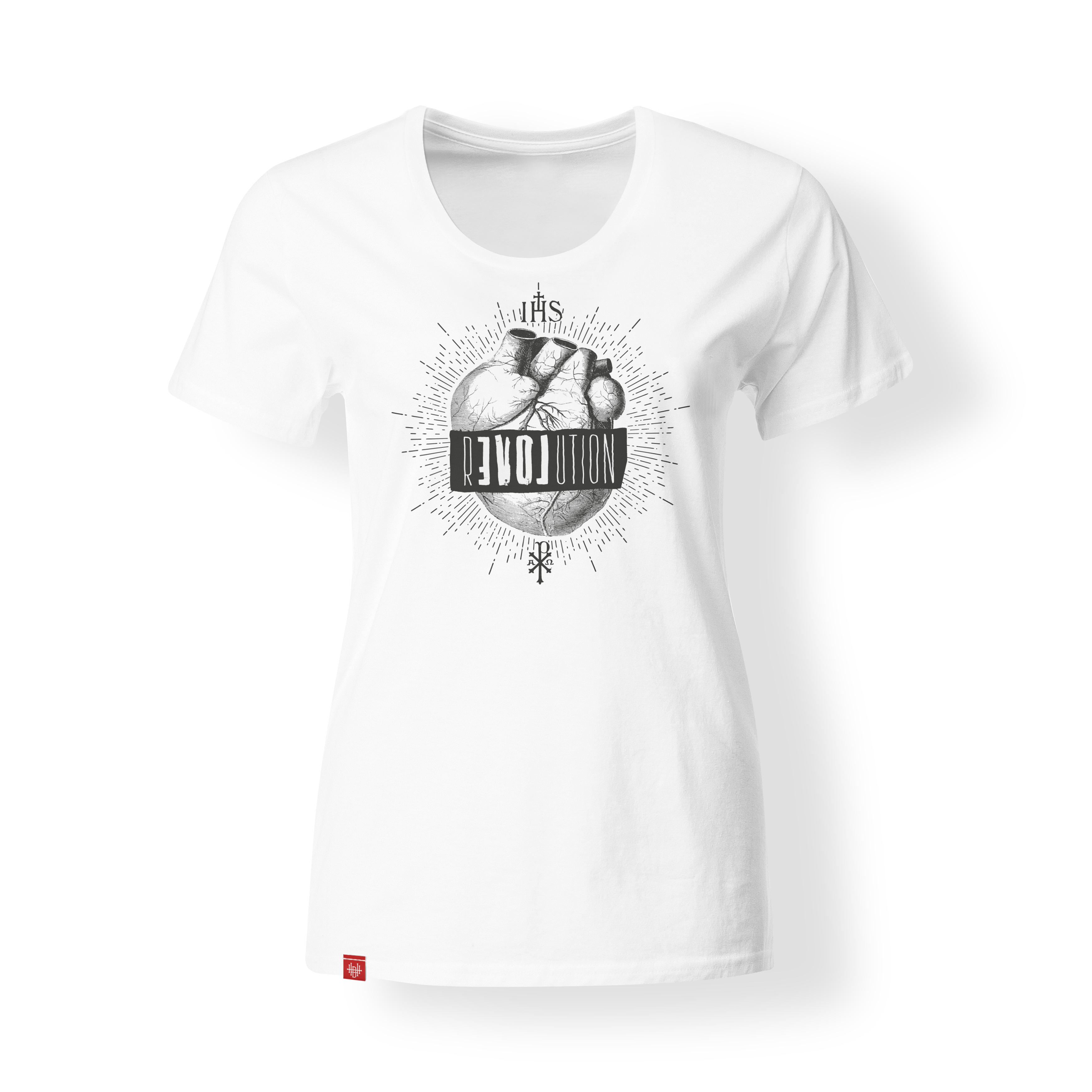 Girlie-Shirt "Revolution (LOVE)" Frontprint (Weiß)