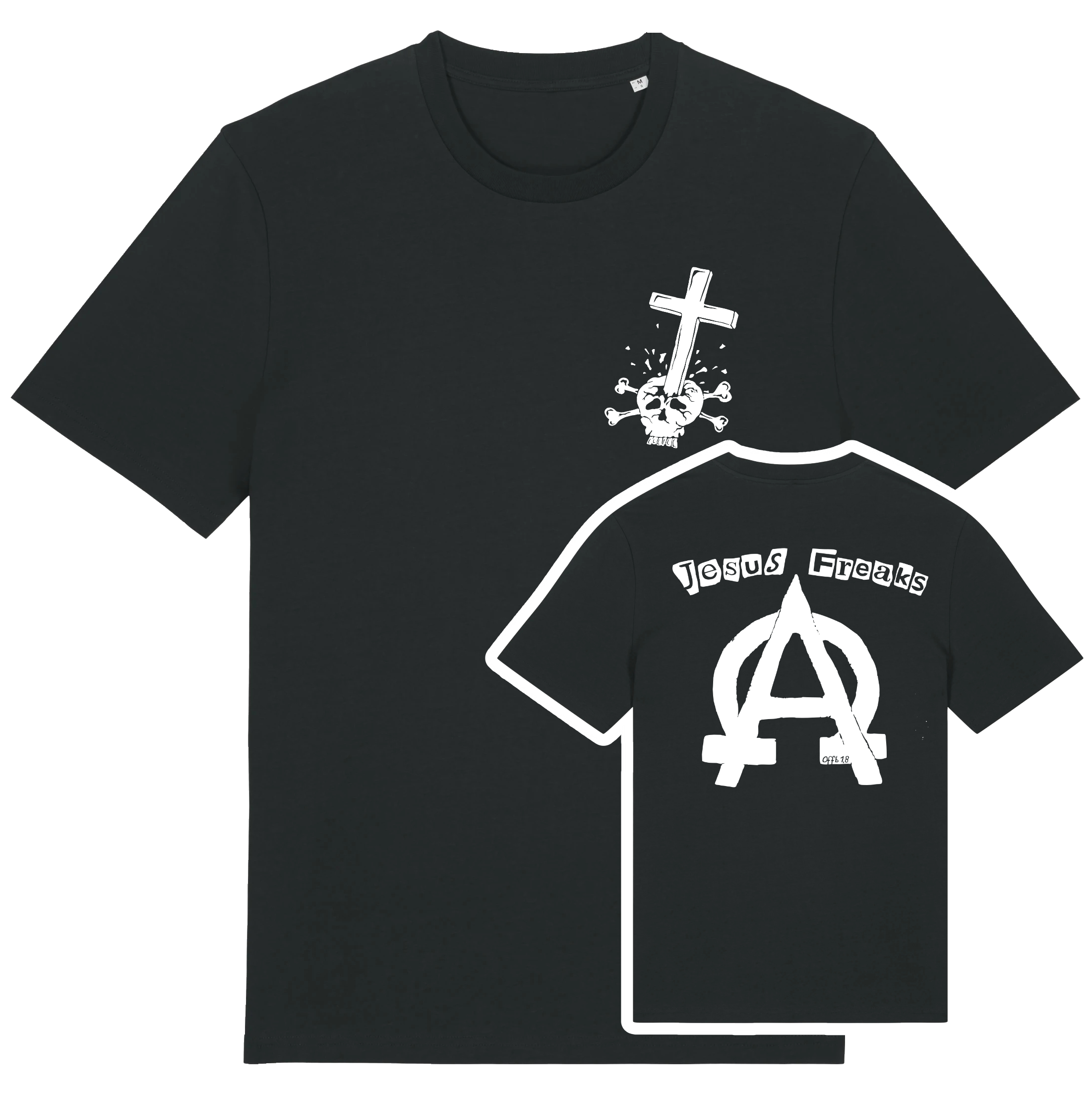 T-Shirt Jesus Freaks Alpha Omega Oldschool (Schwarz)
