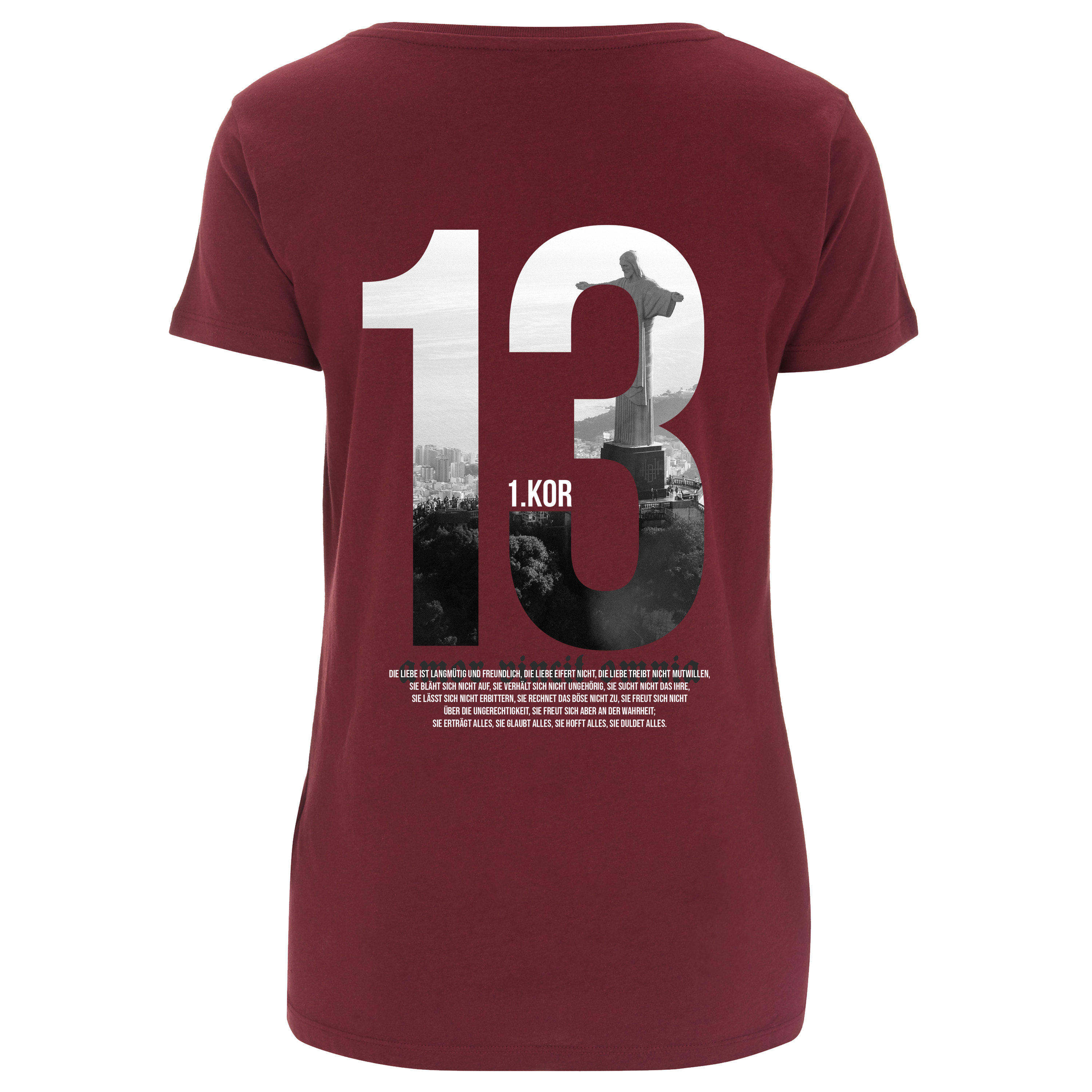 Girlie-Shirt – 1. Korinther 13 – schwarz