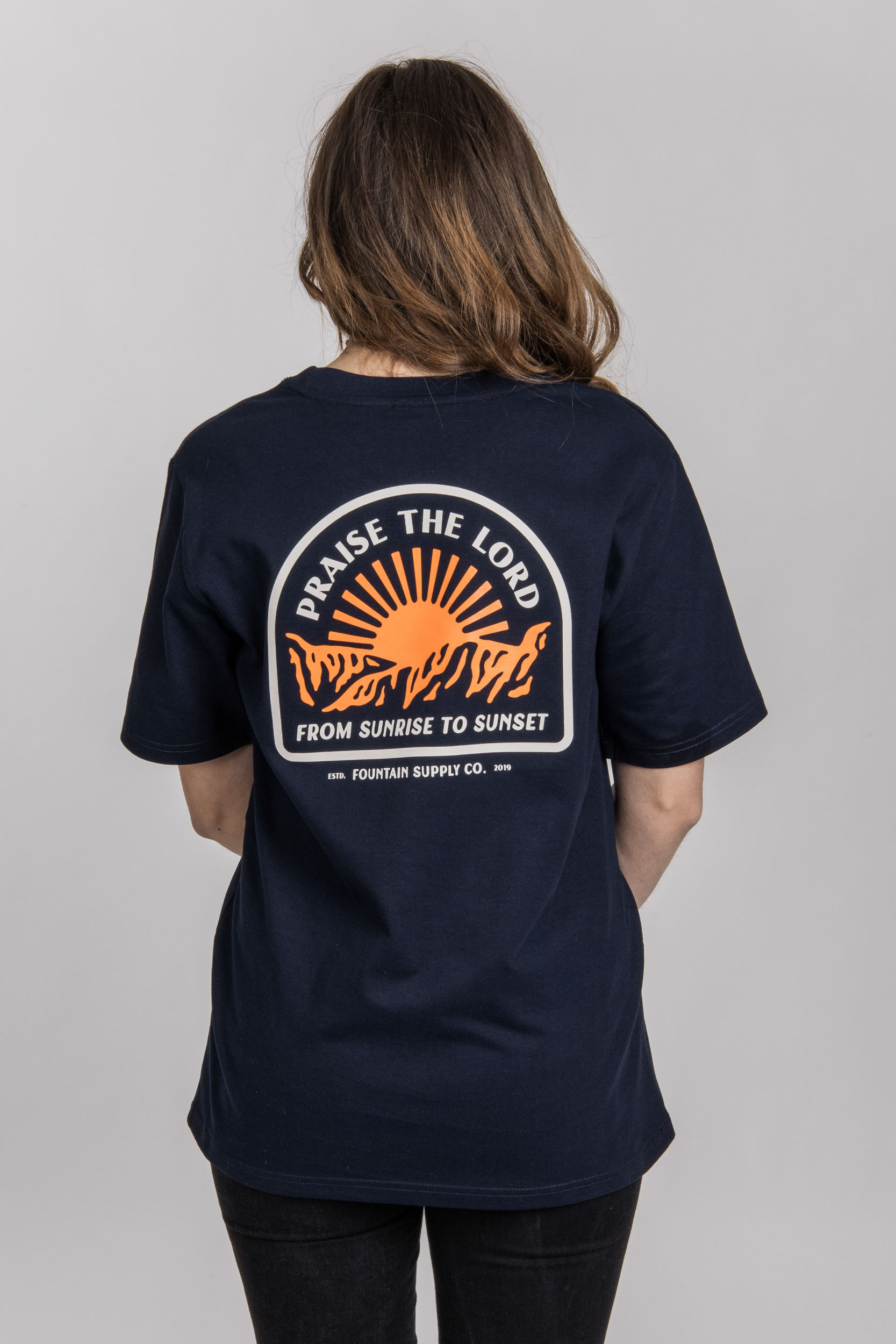 Praise the lord – Navy – T-Shirt Fountain Supply