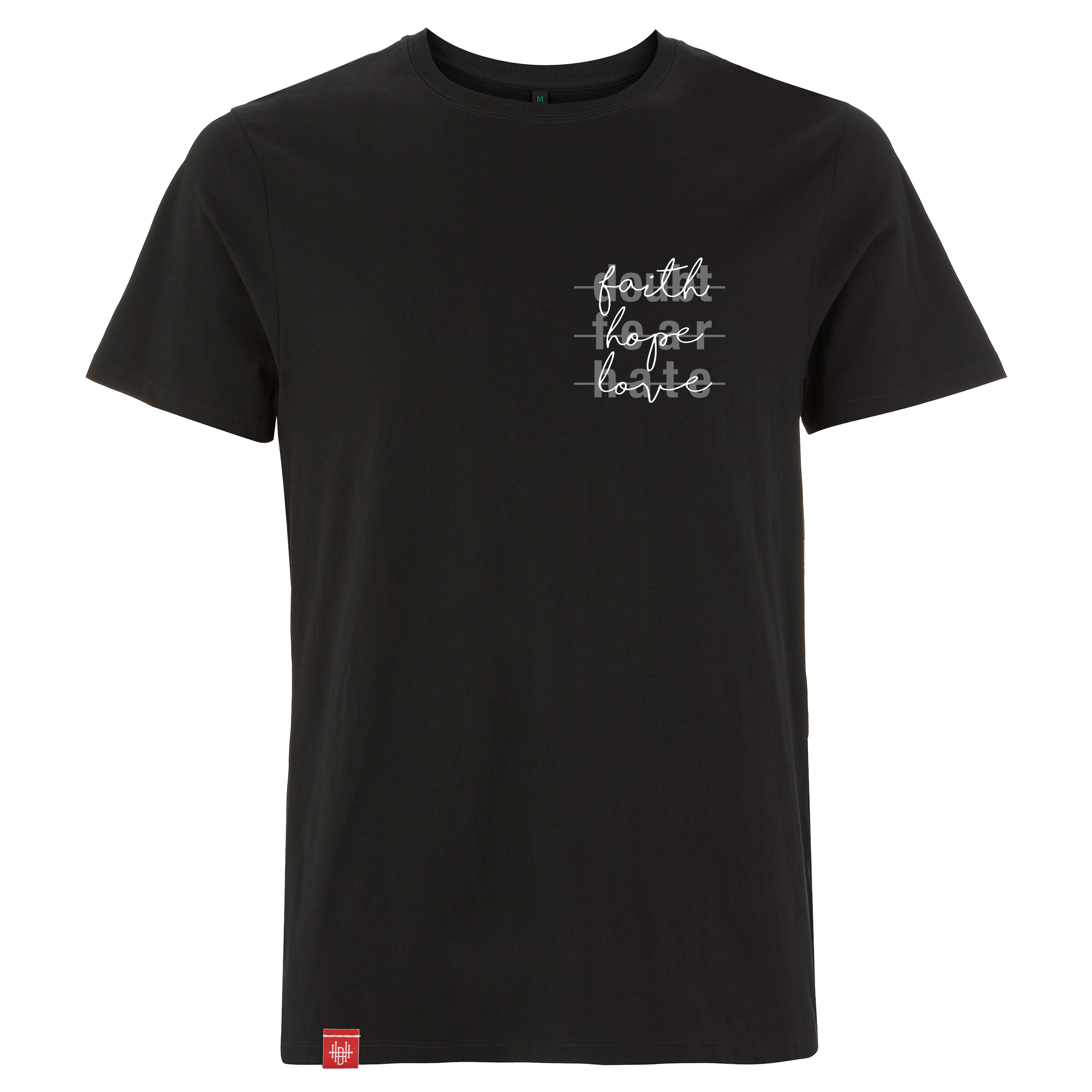 T-Shirt – Hope over fear – schwarz