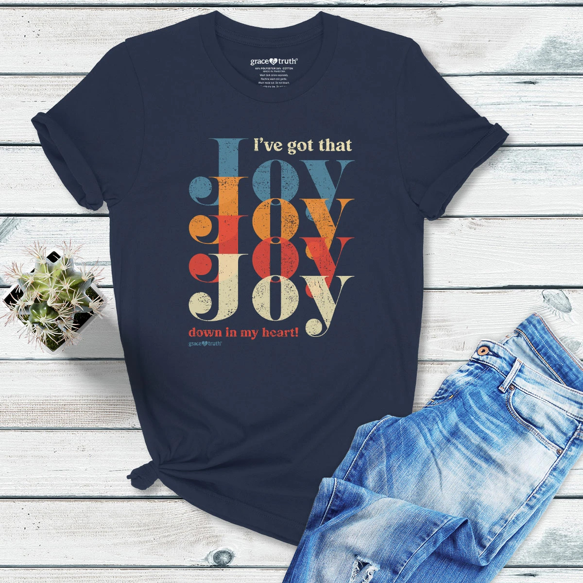 JOY Joy Joy – grace & truth ® Girlie-Shirt