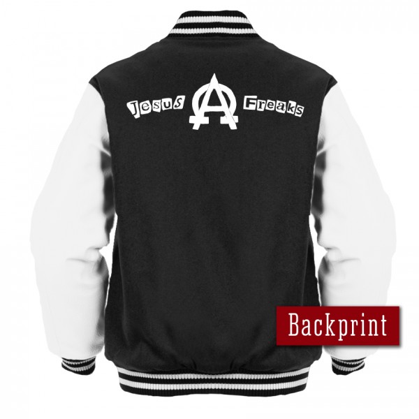 College Jacke Jesus Freaks Schriftzug