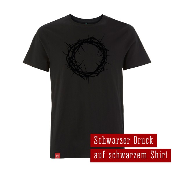 T-Shirt Dornenkrone (Schwarz auf schwarz) – Holy Heart Design