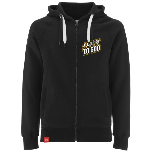 Zip-Up – All glory to god – schwarz