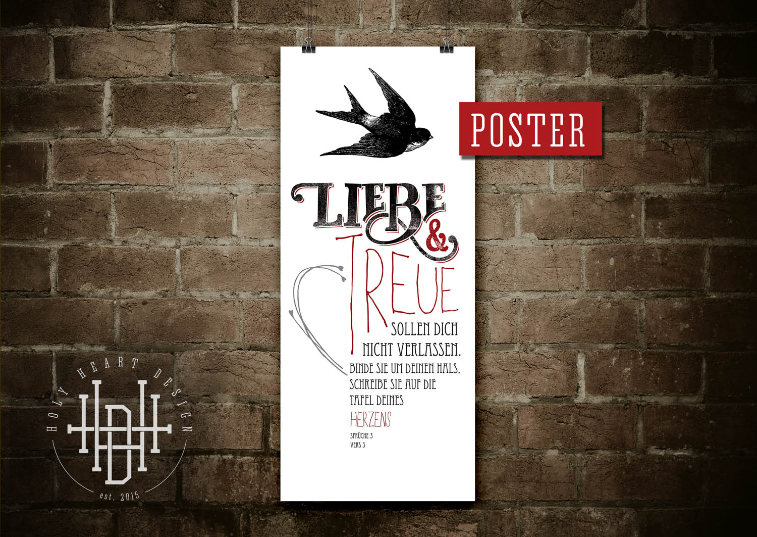 Liebe & Treue [Poster] Poster Holy Heart Design Kleidung mit Message