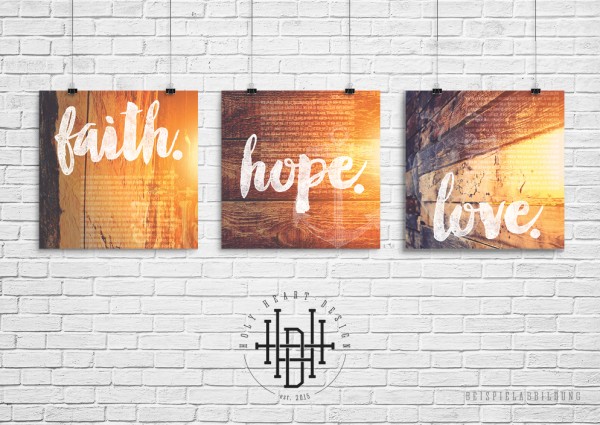 Glaube – Hoffnung – Liebe [Poster-Set orange]